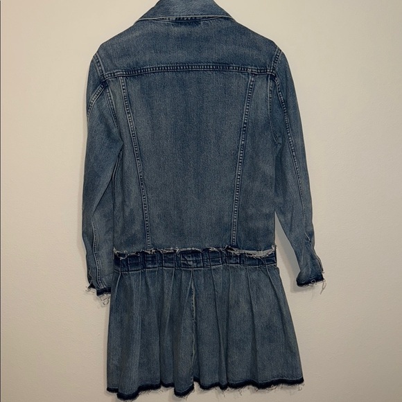 Levi's Trucker Pleated Blue Denim Dress - size XS. B1 - Picture 5 of 6